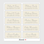 Chic Calligraphy Wedding Guest Address Labels (Blatt)