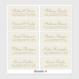 Chic Calligraphy Wedding Guest Address Labels