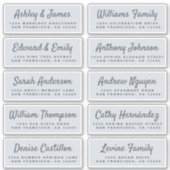 Chic Calligraphy Wedding Guest Address Labels (Vorderseite)