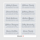 Chic Calligraphy Wedding Guest Address Labels (Blatt)