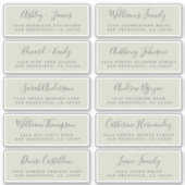 Chic Calligraphy Wedding Guest Address Labels (Vorderseite)