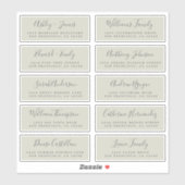 Chic Calligraphy Wedding Guest Address Labels (Blatt)