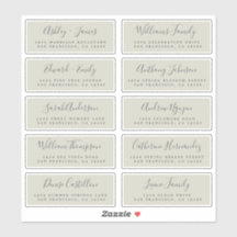Chic Calligraphy Wedding Guest Address Labels