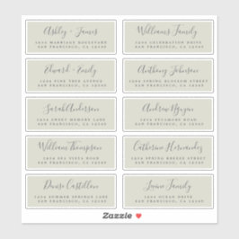 Chic Calligraphy Wedding Guest Address Labels