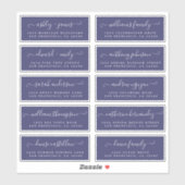 Chic Calligraphy Wedding Guest Address Labels (Blatt)