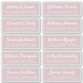 Chic Calligraphy Wedding Guest Address Labels (Vorderseite)
