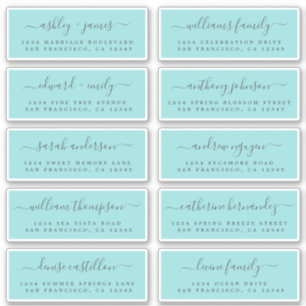 Chic Calligraphy Wedding Guest Address Labels