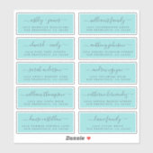 Chic Calligraphy Wedding Guest Address Labels (Blatt)