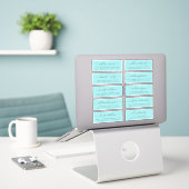 Chic Calligraphy Wedding Guest Address Labels (Laptop auf Schreibtisch)