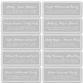 Chic Calligraphy Wedding Guest Address Labels (Vorderseite)