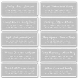 Chic Calligraphy Wedding Guest Address Labels