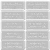 Chic Calligraphy Wedding Guest Address Labels (Vorderseite)