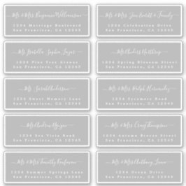 Chic Calligraphy Wedding Guest Address Labels