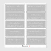 Chic Calligraphy Wedding Guest Address Labels (Blatt)