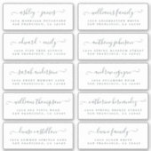 Chic Calligraphy Wedding Guest Address Labels (Vorderseite)