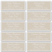 Chic Calligraphy Wedding Guest Address Labels (Vorderseite)