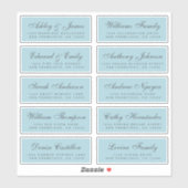 Chic Calligraphy Wedding Guest Address Labels (Blatt)