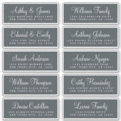 Chic Calligraphy Wedding Guest Address Labels (Vorderseite)