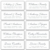 Chic Calligraphy Wedding Guest Address Labels (Vorderseite)
