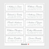 Chic Calligraphy Wedding Guest Address Labels (Blatt)