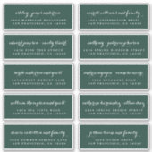 Chic Calligraphy Wedding Guest Address Labels (Vorderseite)