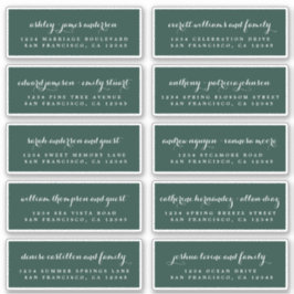 Chic Calligraphy Wedding Guest Address Labels