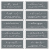 Chic Calligraphy Wedding Guest Address Labels (Vorderseite)