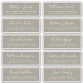 Chic Calligraphy Wedding Guest Address Labels (Vorderseite)