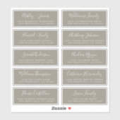 Chic Calligraphy Wedding Guest Address Labels (Blatt)