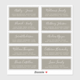 Chic Calligraphy Wedding Guest Address Labels