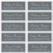 Chic Calligraphy Wedding Guest Address Labels (Vorderseite)