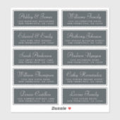 Chic Calligraphy Wedding Guest Address Labels (Blatt)