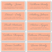 Chic Calligraphy Wedding Guest Address Labels (Vorderseite)