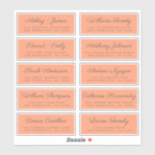 Chic Calligraphy Wedding Guest Address Labels (Blatt)