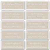 Chic Calligraphy Wedding Guest Address Labels (Vorderseite)