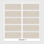 Chic Calligraphy Wedding Guest Address Labels (Blatt)
