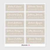Chic Calligraphy Wedding Guest Address Labels (Blatt)
