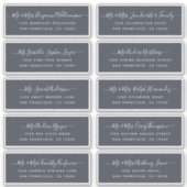 Chic Calligraphy Wedding Guest Address Labels (Vorderseite)
