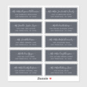 Chic Calligraphy Wedding Guest Address Labels (Blatt)