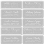 Chic Calligraphy Wedding Guest Address Labels (Vorderseite)