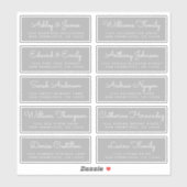 Chic Calligraphy Wedding Guest Address Labels (Blatt)