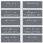 Chic Calligraphy Wedding Guest Address Labels (Vorderseite)