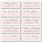 Chic Calligraphy Wedding Guest Address Labels (Vorderseite)