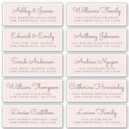 Chic Calligraphy Wedding Guest Address Labels