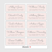 Chic Calligraphy Wedding Guest Address Labels (Blatt)