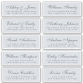 Chic Calligraphy Wedding Guest Address Labels (Vorderseite)
