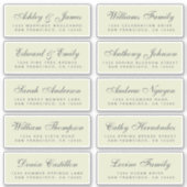 Chic Calligraphy Wedding Guest Address Labels (Vorderseite)