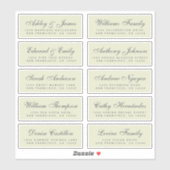 Chic Calligraphy Wedding Guest Address Labels (Blatt)