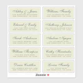 Chic Calligraphy Wedding Guest Address Labels
