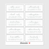 Chic Calligraphy Wedding Guest Address Labels (Blatt)